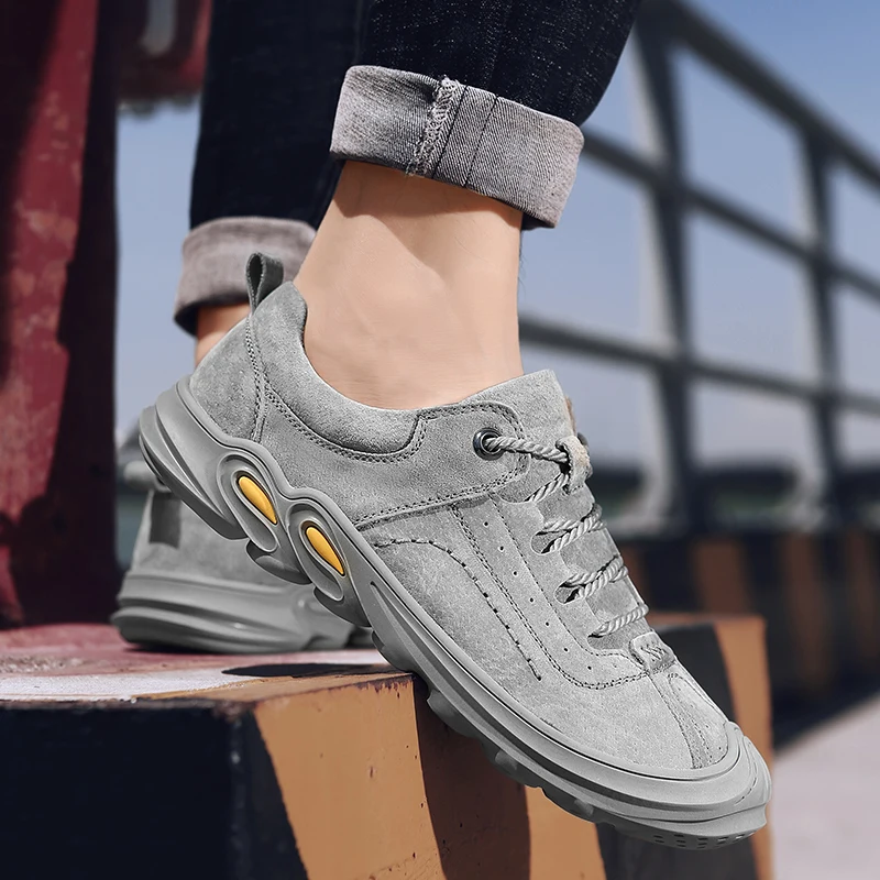Fashion Men Sneakers for Casual Shoes genuine leather Breathable Lace up Mens cow Leather chaussure homme |