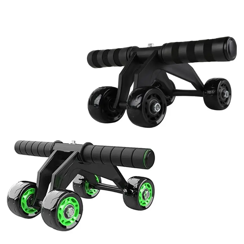

AB Wheel Roller with Four Wheels and Foam Handles Fitness Equipment for Home Abdominal Workout And Core Training