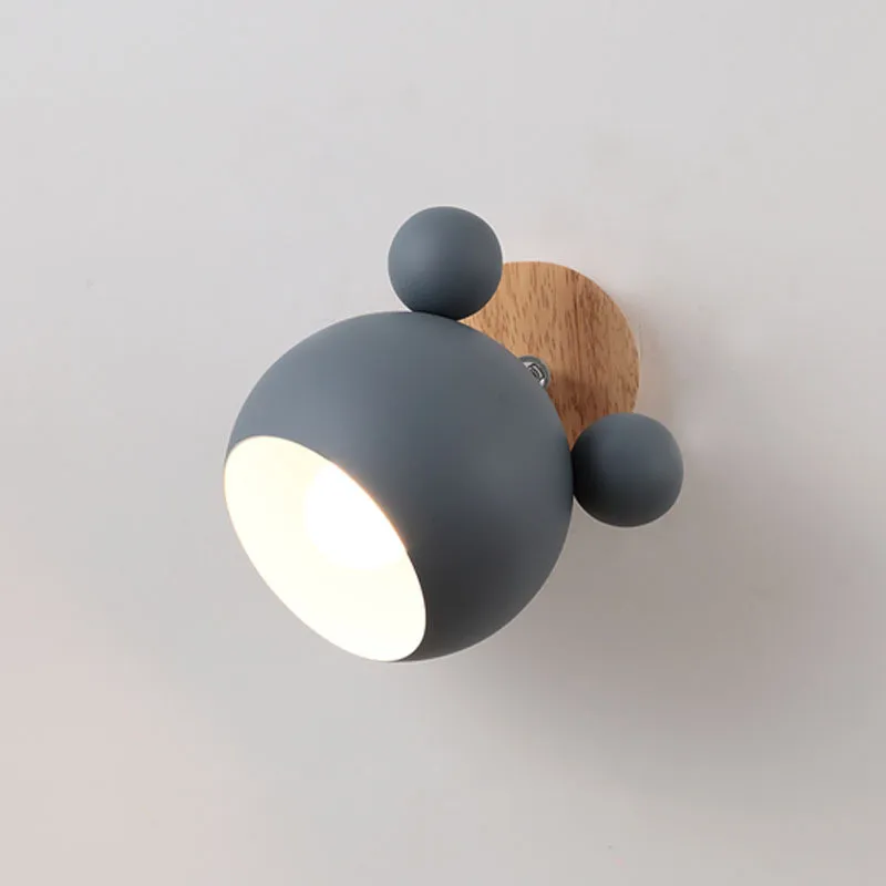 

Nordic Wooden Wall Lamp Cute Coloful Wall Sconces Kitchen Bedroom Modern Home Decorative Bedside Lamp Macaron Simple Table Light