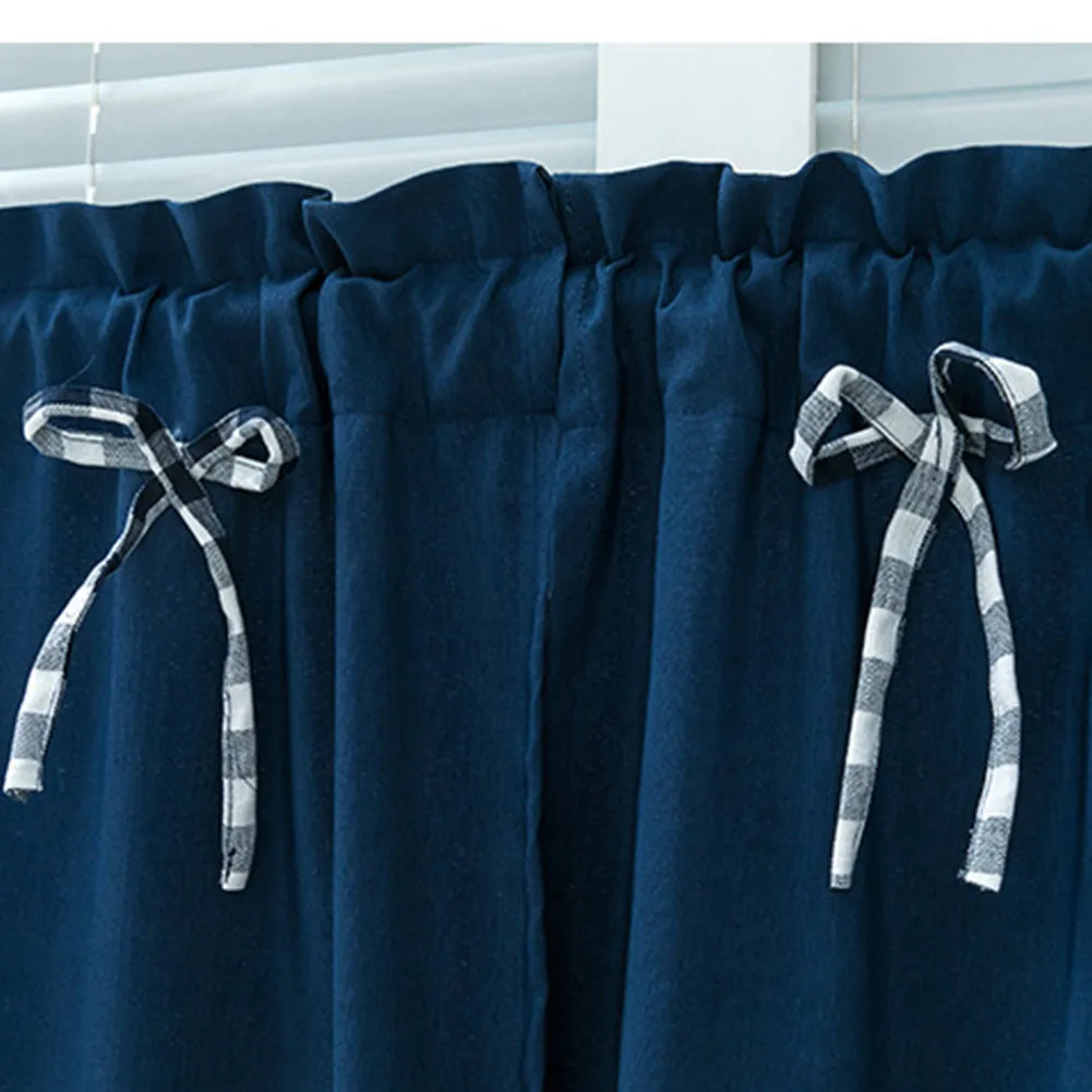 Короткая занавеска Valance для гостиной в пасторальном стиле кухни спальни с бантом