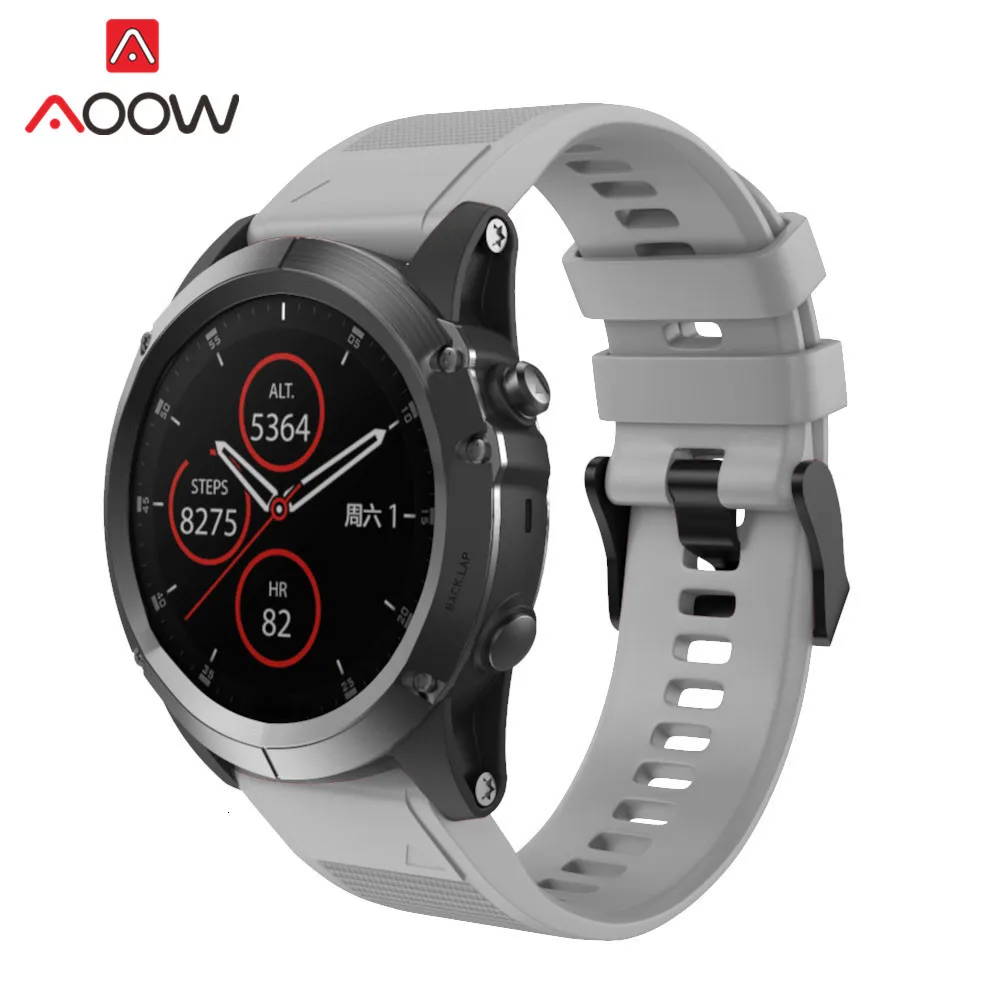 22 мм 26 мм силиконовый ремешок для часов Garmin fenix 3 HR fenix 5X fenix 3HR fenix 5 Plus быстросъемный сменный ремешок для браслета