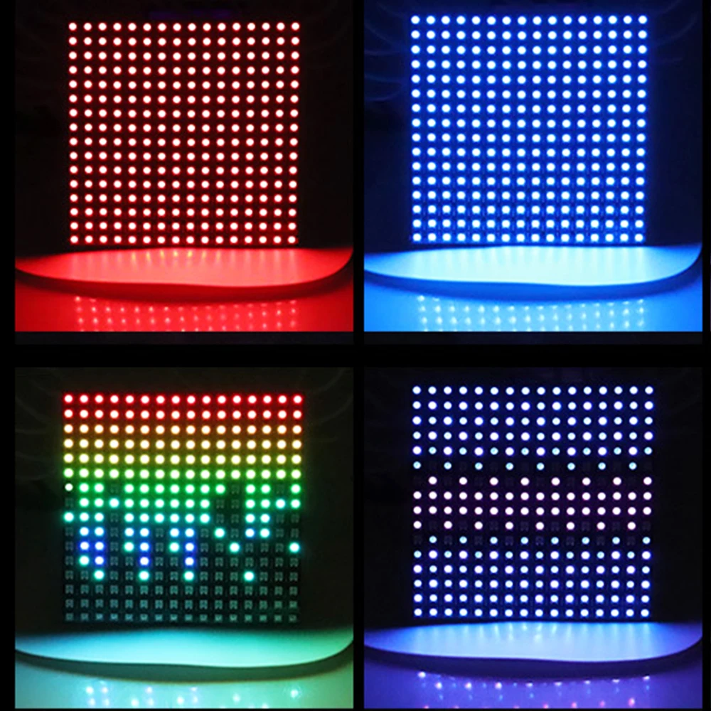 RGB WS2812B Светодиодная панель чип 8x 8/8x3 2/16x16 пикселей WS2812 Гибкая Пиксельная экран