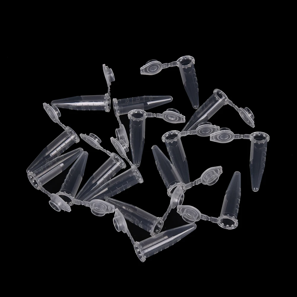 

Clear Micro Plastic Test Tube Centrifuge Vial Snap Cap Container For Laboratory Sample Specimen Lab Supplies
