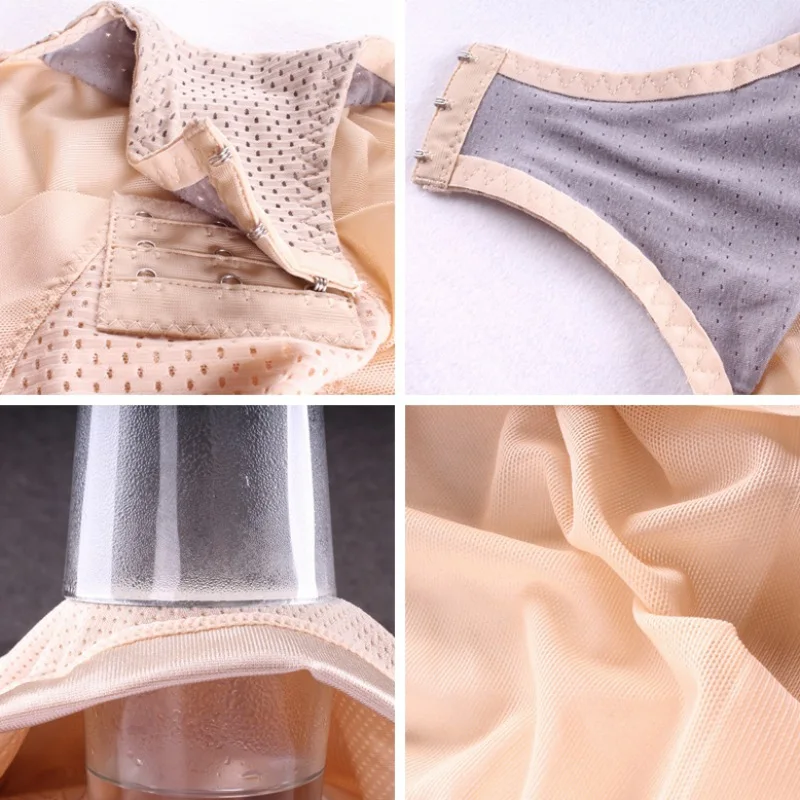 

Female Corset Breathable Mesh Lace One-piece Body Shaping Underwear Skin Friendly Humanized Design Easy To Unlock Sexy Bodysuit