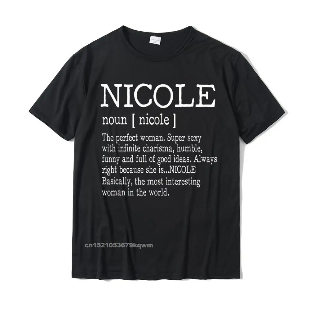 

Футболка для взрослых с надписью «Nicole-Ladies», Забавные топы, футболки, забавная Хлопковая мужская футболка с принтом на заказ