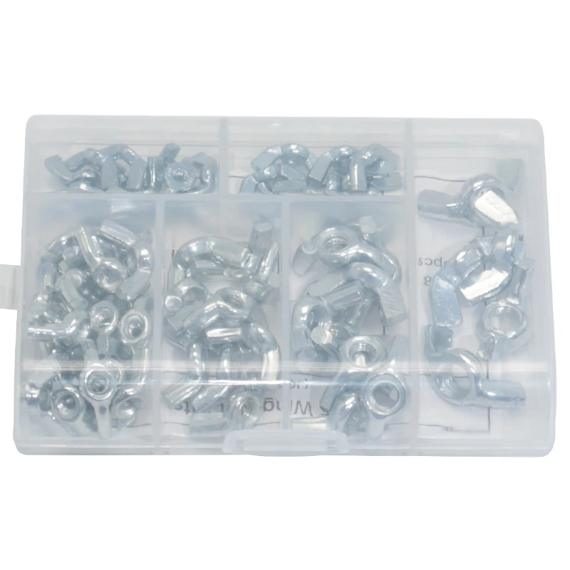 65 шт углеродистая сталь рука затянуть гайка бабочка слиток крыла наборы|Наборы