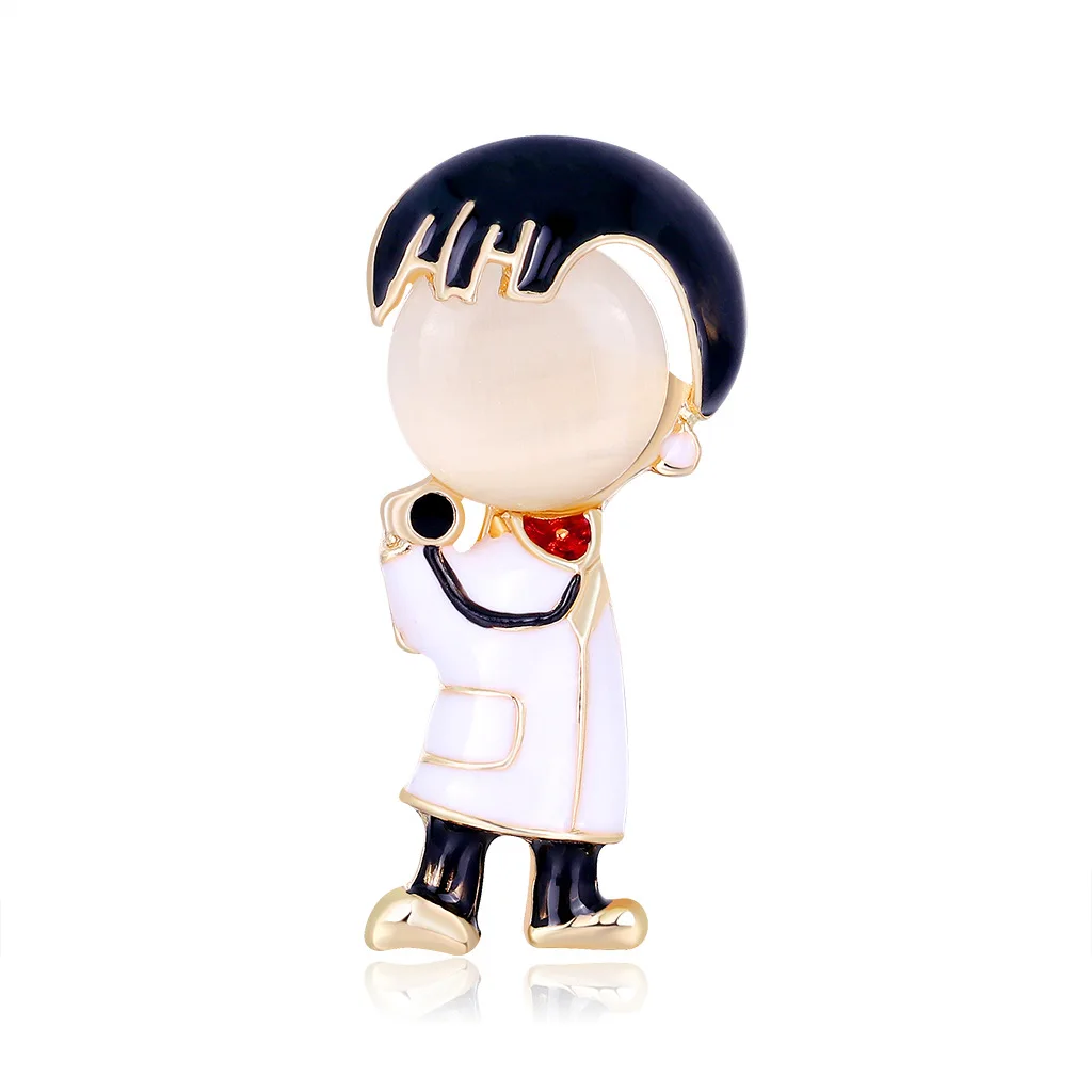 

Cute Enamel Boys And Girls Brooches Doctor Nurse Pins Brooches Jewelry Gift For Kids Friends