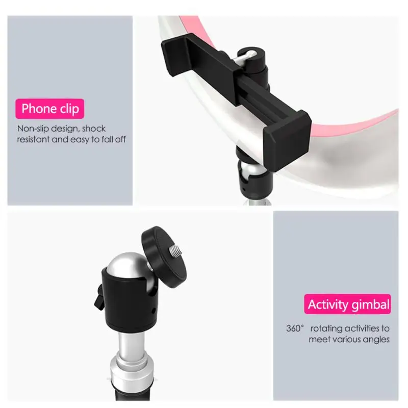 Студийный кольцевой светильник 2 типа с комплектом 2700 5500K светодиодный для селфи