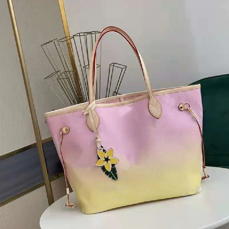 

Excellent Quality Neverfull Bags For Women 2021 Shopping Bag Luxury Brand Shoulder Bag Canvas Leather Neverful Handbags MM/GM