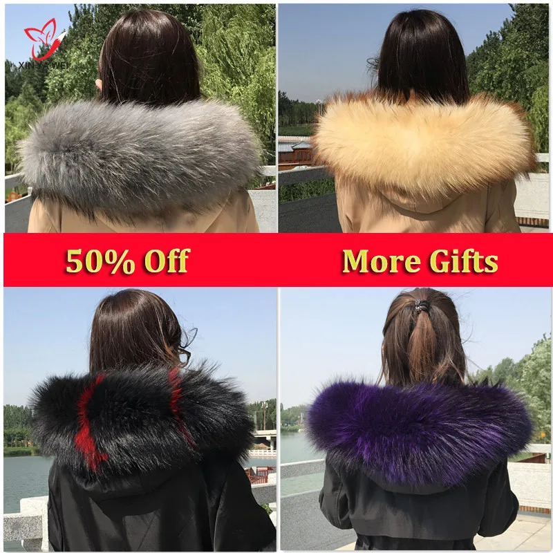 Женский меховой воротник модный роскошный шарф-пальто из натурального меха