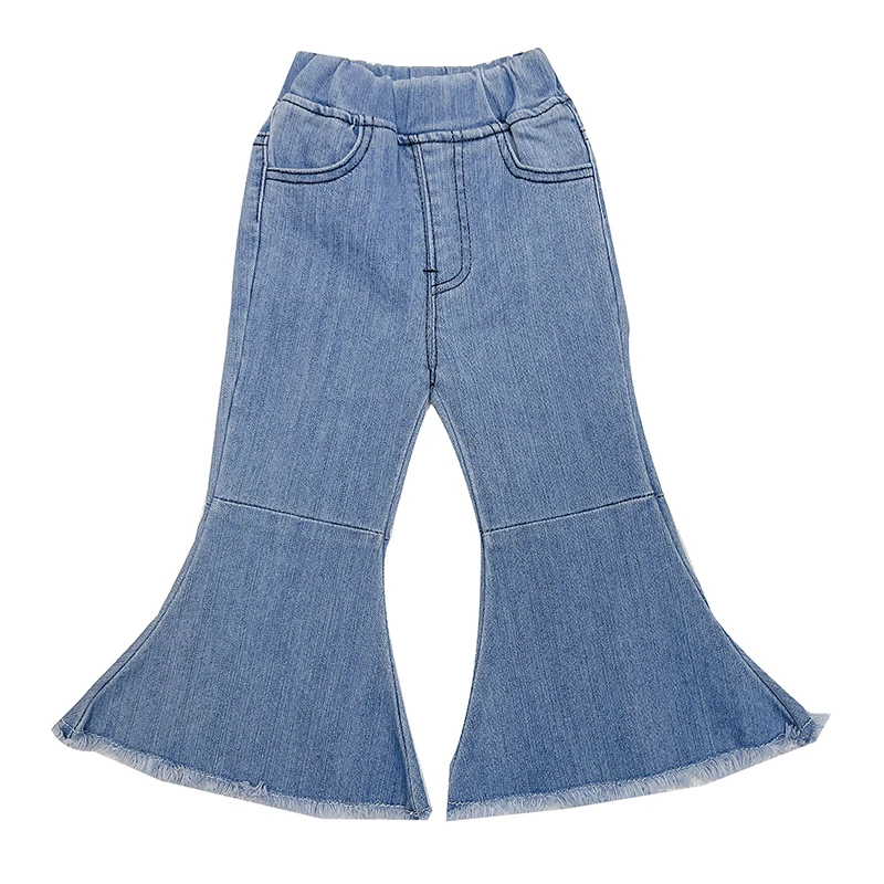 

WLG Kids Girls Jeans Spring Fall Denim Blue Boot Cut Jean Baby Girl Fashion Trousers for 2-6 Years