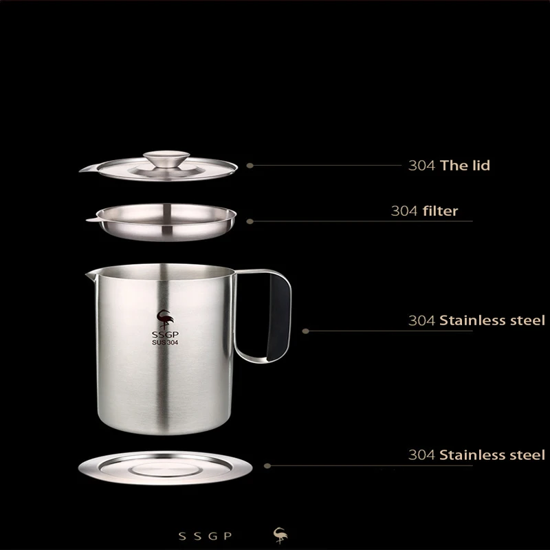 Горшок для масляного фильтра кухонный бытовой вместительный фильтр шлак масла