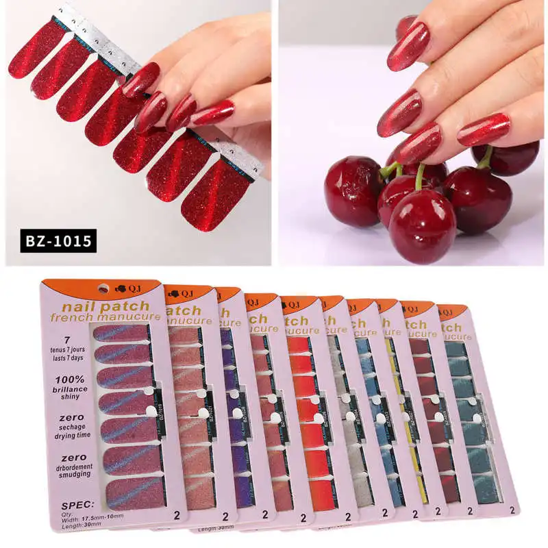 

Nails Accessoires 20pcs Nail Polish Stickers Waterproof Long Lasting Nail Art Wraps Manicure Decorations Nail Sticker
