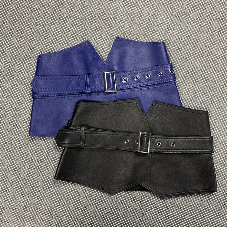 

2021 Spring Fashion Women's brand new high quality Real Wide waistband Chic leather Belt B681
