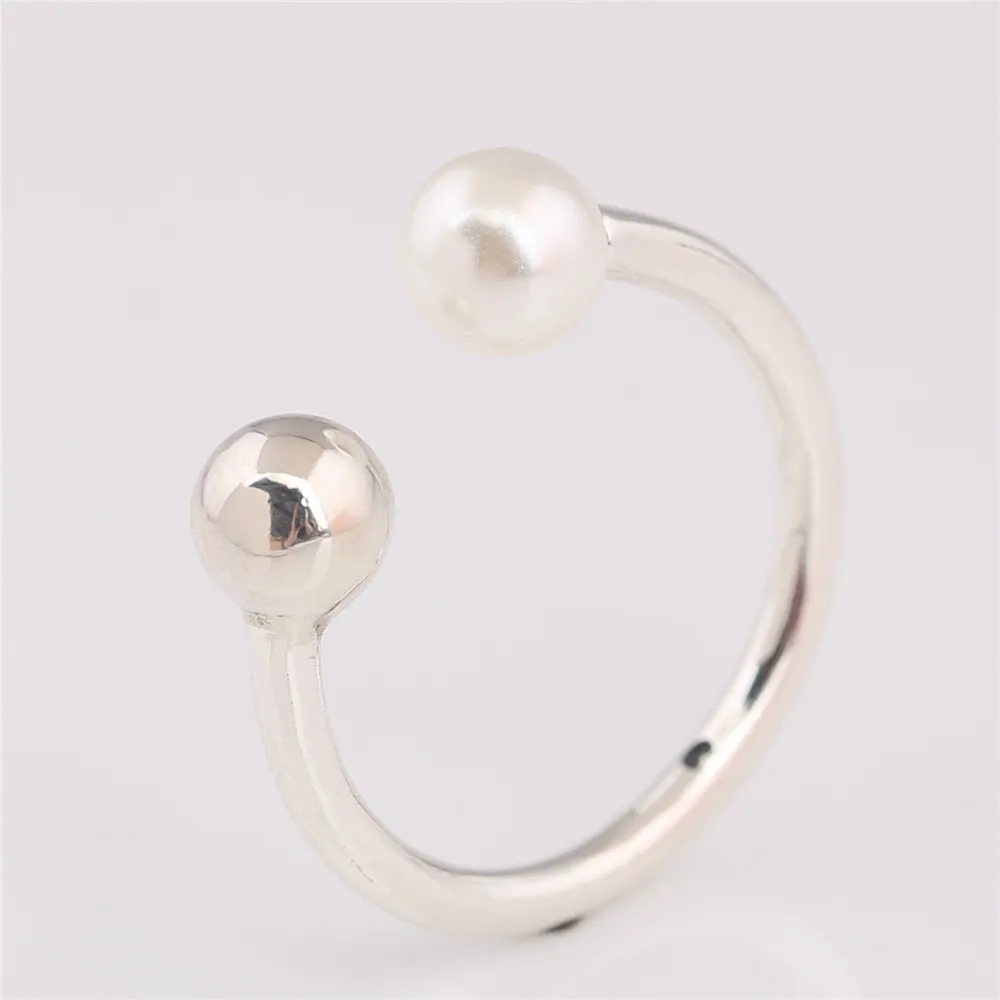 

High Quality 925 Sterling Silver Pan Ring Freshwater Cultured Pearl For Women Wedding Gift Fine Europe Jewelry