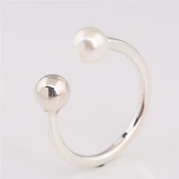 high quality 925 sterling silver pan ring freshwater cultured pearl for women wedding gift fine europe jewelry