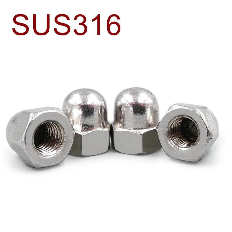 

SUS316 DIN1587 Acorn Nuts Hexagon domed cap nuts Stainless Steel A4 hex Nuts Decorate nuts M4 M5 M6 M8 M10 M12 M16 M20