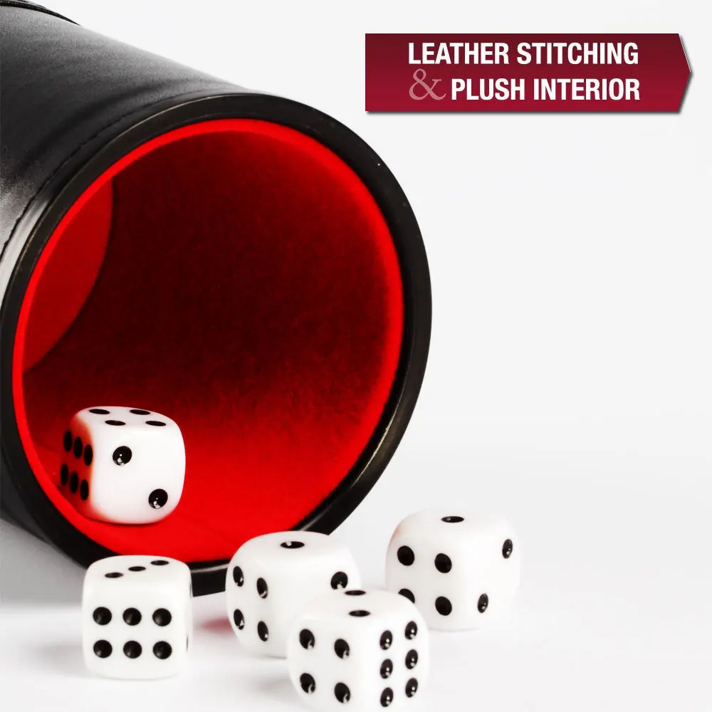 

Foreign Trade PU Leather Flannel Mute Dice Cup Bar KTV Entertainment Dice Cup Game Supplies For All Kinds Of Games All Kinds