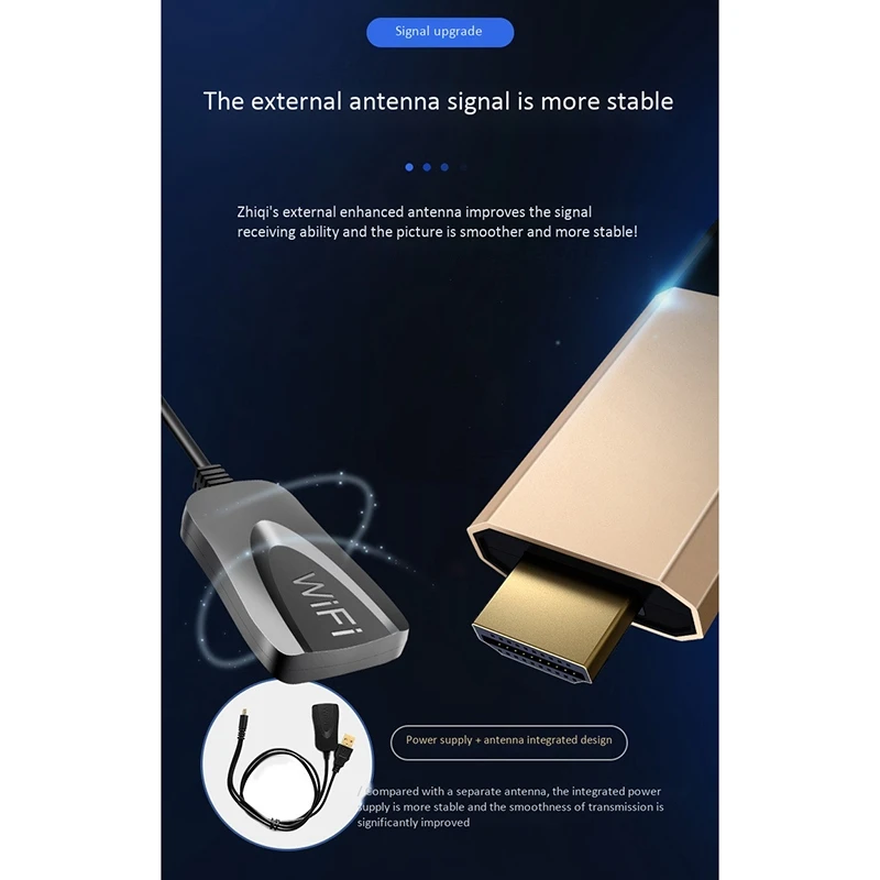 

Wireless Display Adapter 2.4G+5G Wireless HDMI Adapter 1080P HD for Phone TV Projector Tablet