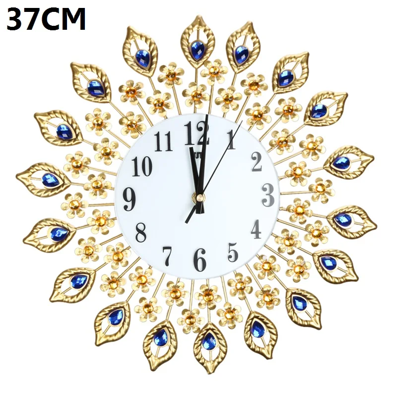 Декоративные металлические настенные часы с кристаллами Sunburst домашнее