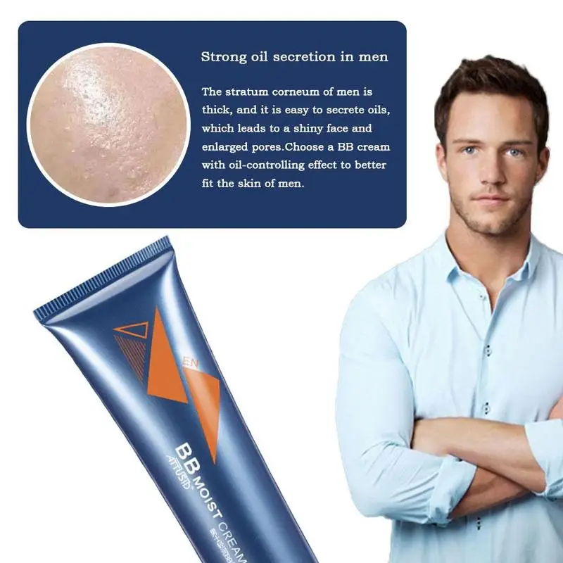Мужской BB крем натуральное отбеливание консилер для лица жидкий телесный основа
