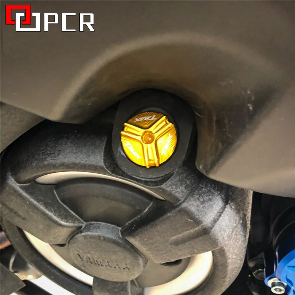 

Motorcycle Kickstand Side Stand Extension Pad Enlarge Plate & Oil Filler Plug Cover For Yamaha Tmax 530 DX SX 2017 2018 2019
