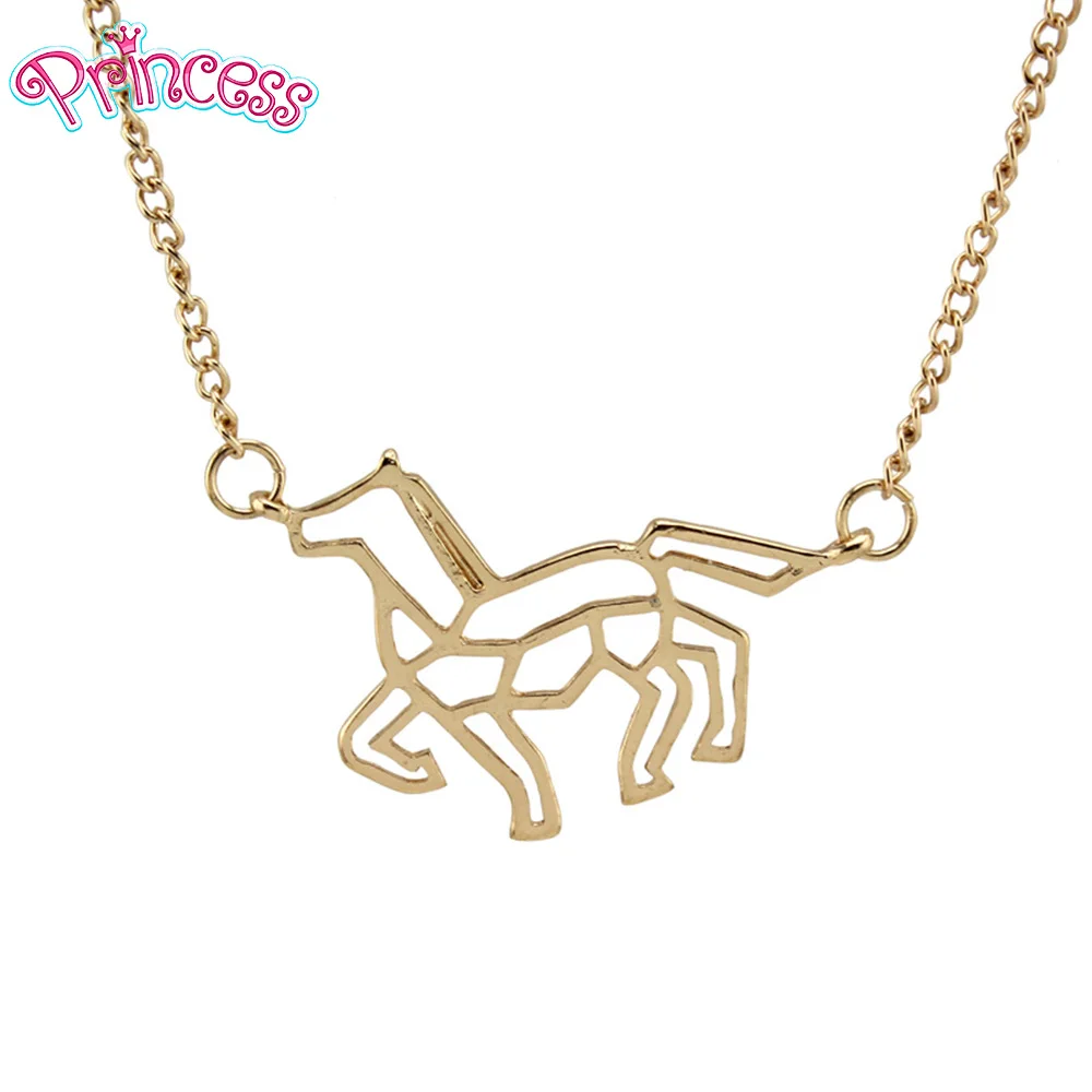 2019 Новое модное золотое/черное полое лошадь 18 &quotкороткое ожерелье подарок на