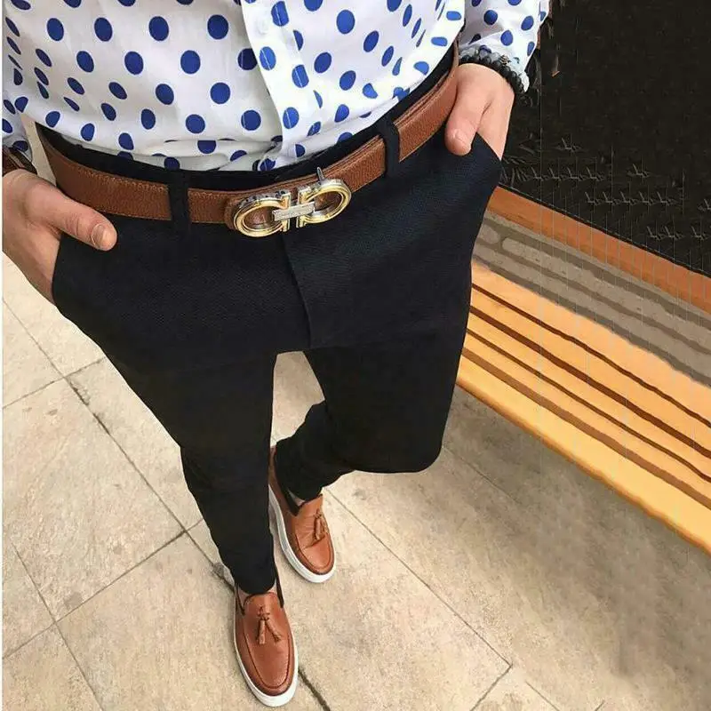 

Men's Slim Business Formal Pants Slim Fits Casual Pants Trousers Sweatpants Gym Suit Sport Office Skinny Straight Solid Trousers