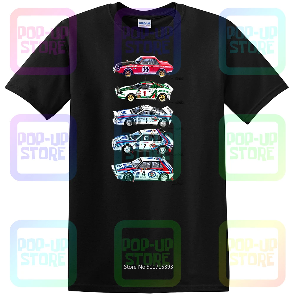 Maglia Auto epoca Lancia Delta Hf Integrale Rally - Stratos футболка унисекс размер: фотография | Мужская