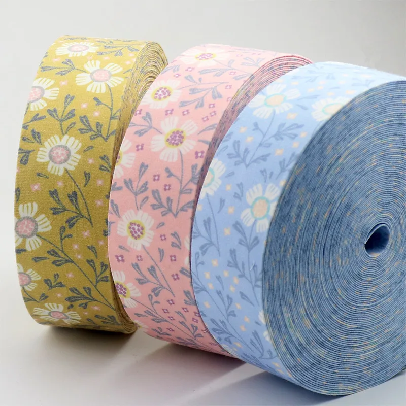 20 м/рулон с цветочным принтом хлопковая ткань лента свадебное Рождественское