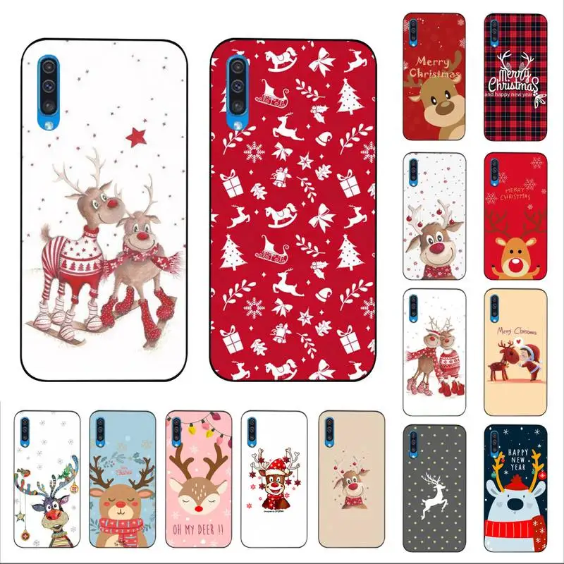 

YNDFCNB Christmas Deer Phone Case for Samsung A30s 51 5 71 70 40 10 20 s 31 A7 A8 2018