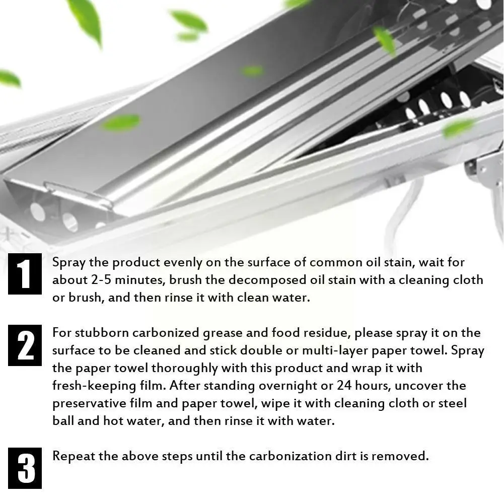 

30/100/200ml Grill cleaner Grease fast decontamination Spray cocina Degreaser Cleaning tools Kitchen Home Cleaner K0R0