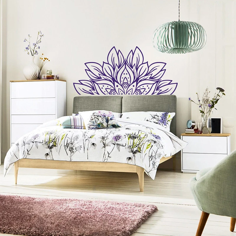 

NEW Quarter Mandala Decal Corner Decor - Mandala Ornament Wall Decal Spiritual Decor - Buddhism Wall Decals Quater A12-052