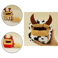 hamster bed ornamental flannel comfortable lovely cow design cage house for little pets hamster cage small animal nest