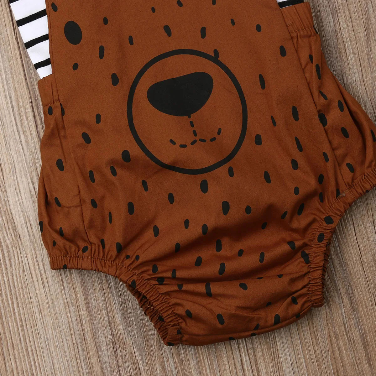 

2PCS Newborn Baby Boy Girl Cute Bear Clothes Stripe T-shirt+Bib Pant Outfits Set 2020