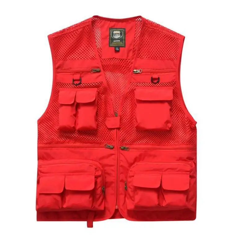 

Plus Size S-5XL Men's Outdoor Vest Hiking Fishing Photography Multi-pockets Mesh Waistcoat Quick-dry Breathable Chaleco Tactico