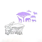 Пресс-формы Julyarts с изображением грибов деревьев и животных, штампы для скрапбукинга, металлические бумажные изделия, альбомы для скрапбукинга