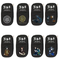 black butler ciel phantomhive pencil case school bags stationery cosmetic pen box anime toy for children student xmas gifts