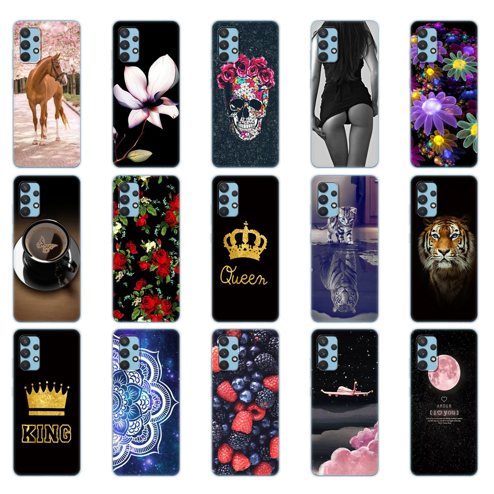 For Samsung Galaxy A32 A52 A72 Case Phone back Cover For Samsung A32 A52 A72 4G 5G 2021 silicon coque funda bumper