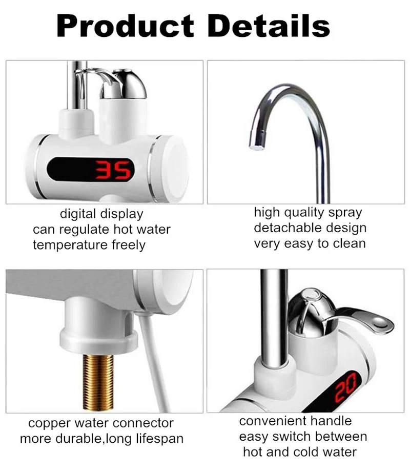 3000 Вт мгновенный термоэлектрический индукционный водонагреватель с цифровым