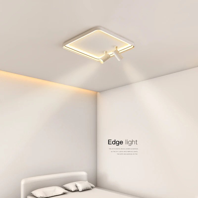 Luces de techo LED modernas para sala de estar, lámparas rectangulares de cuadrado redondo para interior, AC85-260V de iluminación montada en superficie, nuevas