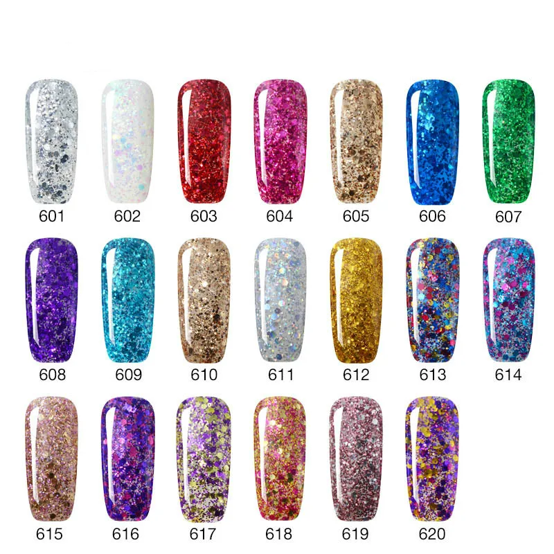

Gel Paint Hybrid Diamond Glitter Gel Nail Polish UV Nail Art Manicure Gel Varnish Soak Off Sequins Gel Lacquer