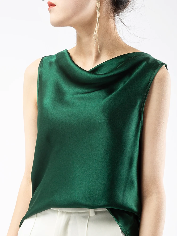 Женский укороченный топ Tcyeek летний из натурального шелка Корейская Винтажная