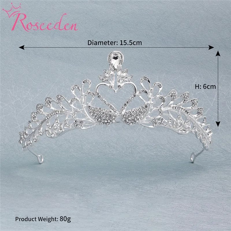 

Crystal Double Peacock Tiara Women Bridal Wedding Tiaras Crown Rhinestone Hair Accessories Hairwear Jewelry RE3789