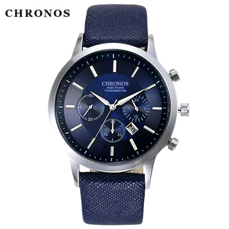 

Relogio Masculino Watches Mens Luxury Top Brand Date Waterproof Leather Analog Quartz Clock Men's Sport Watch Reloj Hombre