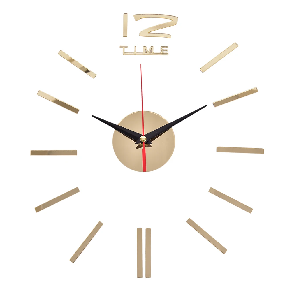 3D наклейки на большие настенные часы зеркальные Стикеры сделай сам декор для