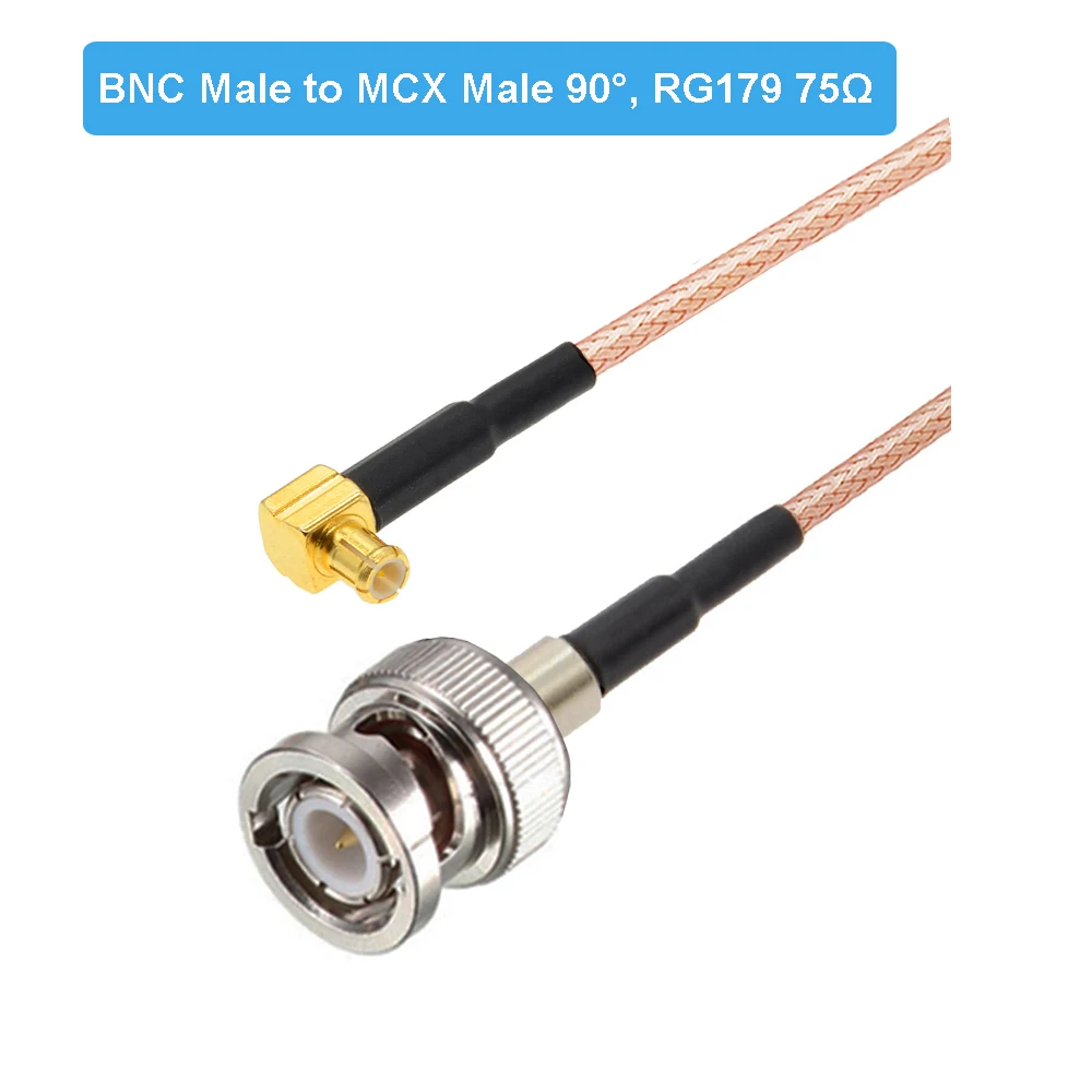10 шт./лот RG179 кабель 75 Ом BNC штекер MCX Штекерный Разъем косичка RF коаксиальный