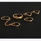 6 шт.компл.! Infinity Gold Mid Nail кольца на пальцы фаланги для женщин Прямая поставка высококачественное модное кольцо ювелирные изделия для женщин