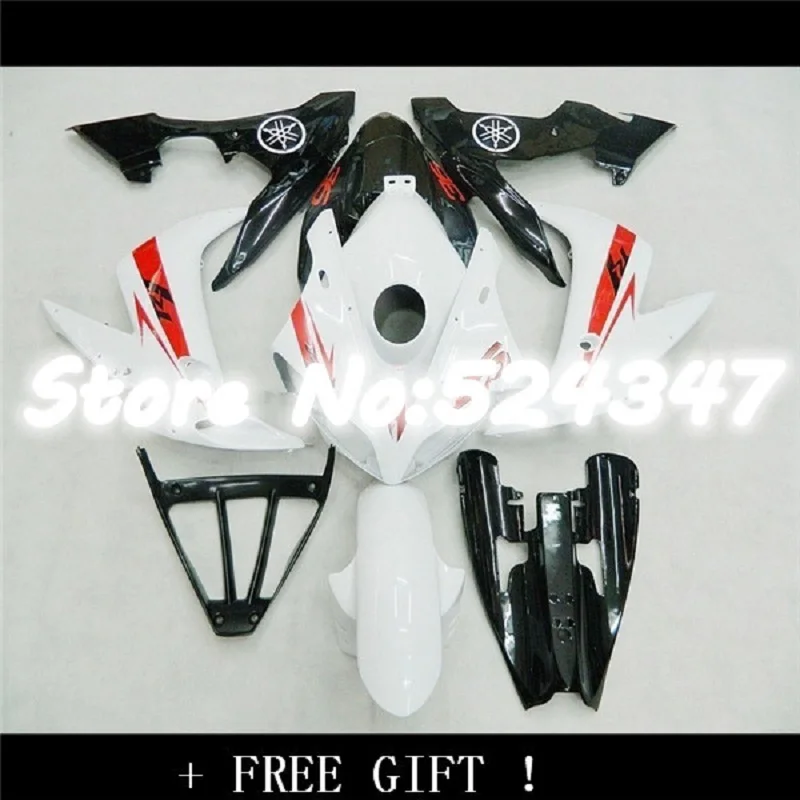 

Для Yamaha YZF R1 04-06 YZF-R1 2004 2005 2006 R1 04 05 06 YZFR1 2004 2005 2006 мотоциклетный комплект обтекателей белый черный