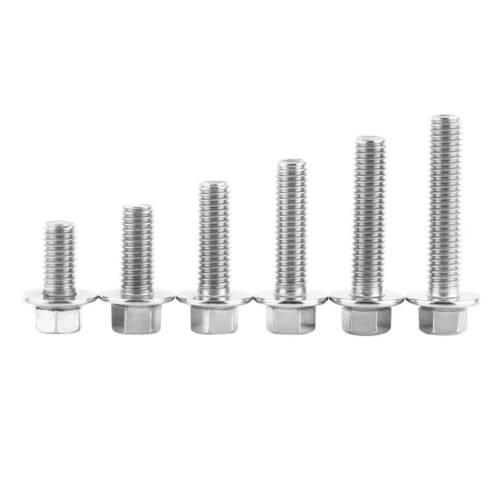 10pcs/Lot M8 Petite Visserie Stainless Steel SS304 Hex Drive Flange Screws Head Washer Bolts tornillos images - 3